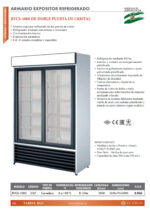 Armario Expositor Refrigerado Blanco 2 Puertas de Cristal 8 Estantes 1000 Litros 1250x715x2005h mm RVCS-1000 EUTRON - Imagen 2