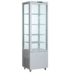 Armario Expositor Refrigerado Blanco para Pastelería 1 Puerta de Cristal 235 Litros 4 Estantes 515x485x1690h mm RT-235L EUTRON