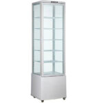 Armario Expositor Refrigerado Blanco para Pastelería 1 Puerta de Cristal 288 Litros 5 Estantes 515x485x1895h mm RT-280L EUTRON