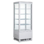 Armario Expositor Refrigerado Blanco para Pastelería 1 Puerta de Cristal 98 Litros 4 Estantes 428x386x1110h mm  RT-98L EUTRON