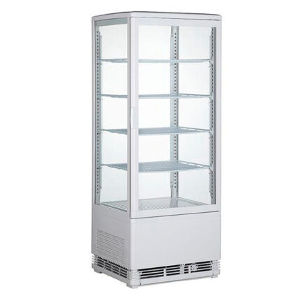 Armario Expositor Refrigerado Blanco para Pastelería 1 Puerta de Cristal 98 Litros 4 Estantes 428x386x1110h mm  RT-98L EUTRON