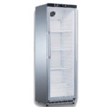 Armario Expositor Refrigerado Inox 1 Puerta de Cristal 4 Estantes 369 Litros 600x585x1850h mm AE 400 TN INOX +FRED