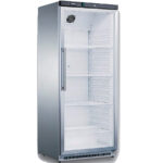 Armario Expositor Refrigerado Inox 1 Puerta de Cristal 4 Estantes 596 Litros 770x695x1890h mm AE 600 TN INOX +FRED