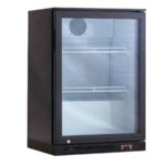 Armario Expositor Refrigerado Negro 1 Puerta de Cristal 2 Estantes Sobremesa 120 Litros 595x536x840h mm  RB-150H EUTRON