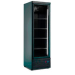 Armario Expositor Refrigerado Negro 1 Puerta de Cristal 4 Estantes 600 Litros 700x660x2005h mm BLG620 EUTRON