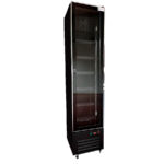 Armario Expositor Refrigerado Negro 1 Puerta de Cristal 6 Estantes 220 Litros 420x485x1880h mm RBS-220H EUTRON