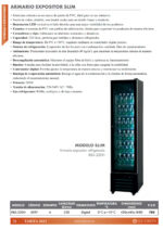 Armario Expositor Refrigerado Negro 1 Puerta de Cristal 6 Estantes 220 Litros 420x485x1880h mm RBS-220H EUTRON - Imagen 2