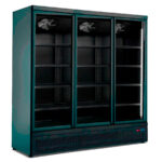 Armario Expositor Refrigerado Negro 3 Puertas de Cristal 12 Estantes 1800 Litros 1880x705x2050h mm  BLG1880 EUTRON
