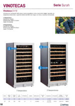 Armario Expositor Refrigerado para Vinos 1 Puerta de Cristal 112 Botellas 9 Estantes 600x700x1200h mm CV 12 2T INFRIMA - Imagen 2