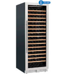 Armario Expositor Refrigerado para Vinos 1 Puerta de Cristal 200 Botellas 15 Estantes 600x700x1800h mm CV 18 1T INFRIMA