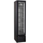 Armario Expositor de Congelación Negro 1 Puerta de Cristal 5 Estantes 60 Botellas ( 75cl) Gama SLIM 420x600x1880h mm SF160 Infrico