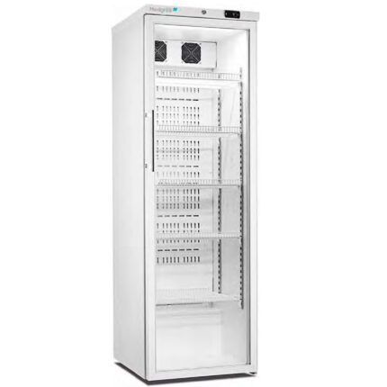 Armario Refrigerado para Farmacia 416 Litros 1 Puerta de Cristal 5 Estantes 600x700x1875h mm MLRE 450 G Corequip