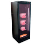 Armario de Maduración de Carne Negro 1 Puerta de Cristal 3 Estantes 610x670x1950h mm Basic INFRIMA