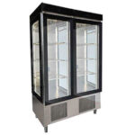 Armario de Maduración de Carne Negro 2 Puertas de Cristal 4 Estantes 1200x650x1950h mm MC2 INFRIMA