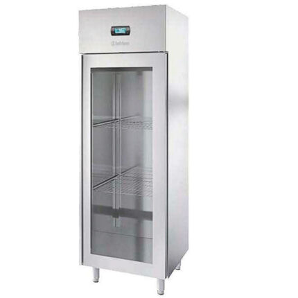 Armario de Maduración de Carne de Acero Inoxidable Gris 1 Puerta de Cristal 2 Estantes 720x800x2020h mm AMP1 INFRIMA