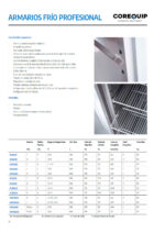 Armario de Refrigeración de Acero Inoxidable 2 Puertas de Cristal 6 Estantes 868 Litros 1388x726x2067h mm ARV12002 Corequip - Imagen 2