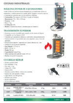 Asador de Kebab a Gas 4 Quemadores 540x660x1100h mm 6387 EUTRON - Imagen 2