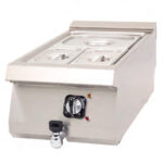Baño María Eléctrico con Grifo de Vaciado 1 Cuba GN 1/1 Sobremesa Gama 630 - 400x630x300h mm 6352D EUTRON