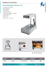 Mantenedor de Fritos Eléctrico GN 1/1 Acero Inoxidable Sobremesa 570x440x340h mm 6369 EUTRON - Imagen 2