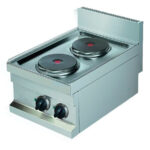 Cocina Eléctrica 2 Fuegos Sobremesa Gama 600 - 400x600x265h mm 6004A EUTRON