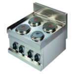 Cocina Eléctrica 4 Fuegos Sobremesa Gama 600 - 600x600x265h mm 6007A EUTRON