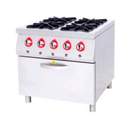 Cocina Eléctrica 4 Fuegos con Horno Modular 800x840x850h mm 7924E EUTRON