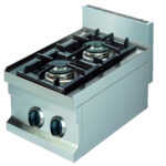 Cocina a Gas 2 Fuegos Sobremesa Gama 600 - 400x600x265h mm 6001A EUTRON