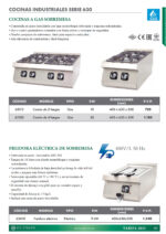 Cocina a Gas 2 Fuegos Sobremesa Gama 630 - 400x630x300h mm 6311D EUTRON - Imagen 2