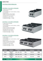 Cocina a Gas 6 Fuegos Sobremesa Gama 900 - 1200x900x300h mm 9317E EUTRON - Imagen 2