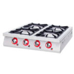 Cocina a Gas 4 Fuegos Sobremesa 800X840X200h mm 7930E EUTRON