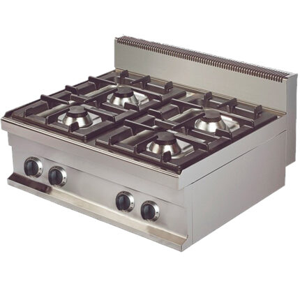 Cocina a Gas 4 Fuegos Sobremesa Gama 700 - 800x700x290h mm GR721S EUTRON