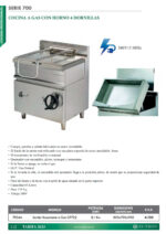 Cocina a Gas 4 Fuegos con Horno Eléctrico Modular Gama 700 - 800x700x900h mm 7034AEUT EUTRON - Imagen 2