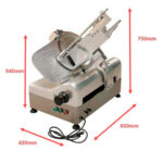 Cortadora de Fiambre de Aluminio Anodizada y Pulida Ø 320 mm 870x660x900h mm 1315 EUTRON