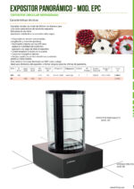 Expositor Circular Panorámico Refrigerado para Pastelería 1 Puerta 4 Estantes Ø 695x1750h mm EPC INFRIMA - Imagen 2