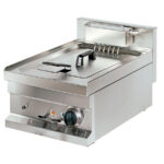 Freidora Eléctrica con Grifo de Vaciado 1 Cuba 8 Litros Sobremesa Gama 600 - 400x600x265h mm 6017A EUTRON