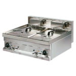 Freidora Eléctrica con Grifo de Vaciado 2 Cubas 11 + 11 Litros Sobremesa Gama 700 - 800x700x265h mm EF721-S EUTRON