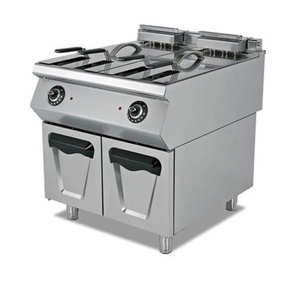 Freidora Eléctrica con Grifo de Vaciado 2 Cubas 24 + 24 Litros Modular Gama 900 - 800x900x850h mm 9331E EUTRON