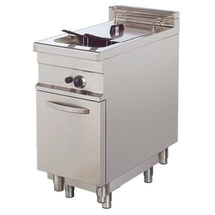 Freidora a Gas con Grifo de Vaciado 1 Cuba 20 Litros Modular Gama 900 - 425x900x900h mm GF912EUT EUTRON