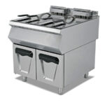 Freidora a Gas con Grifo de Vaciado 2 Cubas 24 + 24 Litros Modular Gama 900 - 800x900x850h mm 9333E EUTRON