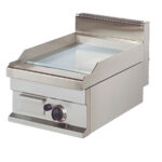 Fry Top a Gas Placa Lisa Cromo Duro Sobremesa Gama 700 - 400x700x290h mm GG711S EUTRON