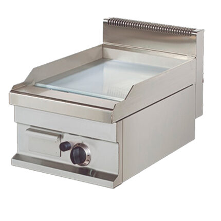 Fry Top a Gas Placa Lisa Cromo Duro Sobremesa Gama 700 - 400x700x290h mm GG711S EUTRON