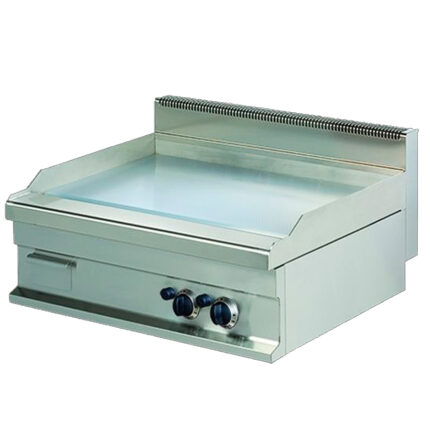 Fry Top a Gas Placa Lisa Cromo Duro Sobremesa Gama 700 - 800x700x290h mm GG721S EUTRON