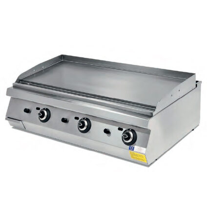 Fry Top a Gas Placa Lisa Cromo Duro Sobremesa Gama 900 - 1200x900x300h mm 9336E EUTRON