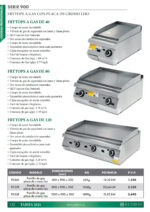 Fry Top a Gas Placa Lisa Cromo Duro Sobremesa Gama 900 - 400x900x300h mm 9334E EUTRON - Imagen 2
