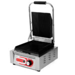 Grill de Contacto Simple Eléctrica Acero Inoxidable Placa Ranurada Sobremesa 305X365X210h mm 1710 EUTRON