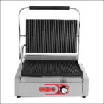 Grill de Contacto Simple Grande Eléctrica Acero Inoxidable Placa Ranurada Sobremesa 430X365X210h mm 1711 EUTRON