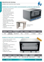 Horno Eléctrico de Panadería Convencional con Vapor 4 Bandejas 600x400 - 802x856x587h mm 9303E EUTRON - Imagen 2