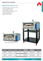 Horno de Pizza a Gas 4 Pizzas 33 Ø cm 1100x950x450h mm 7924-33 EUTRON - Imagen 2