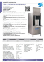 Lavautensilios Industrial para Bandeja GN 2/1 con Cesta 60 x 70 cm Altura Útil 80 mm con Bomba de Desagüe 780x950x2040h mm OKY EUTRON - Imagen 2