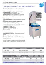 Lavavajilla Industrial de Cúpula con Cesta 50 x 50 cm Altura Útil 445 mm 670x785x1860h mm OBM 1080 EUTRON - Imagen 2